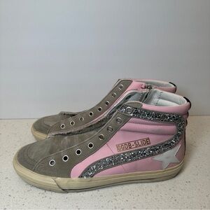Golden Goose Slide Sneaker 'Dreamed in Venice pink silver glitter 38